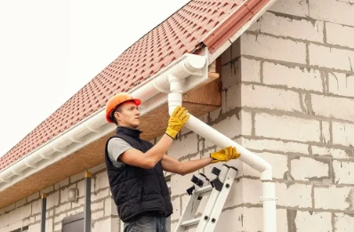 Pose et remplacement de gouttières à Bessais-le-Fromental
